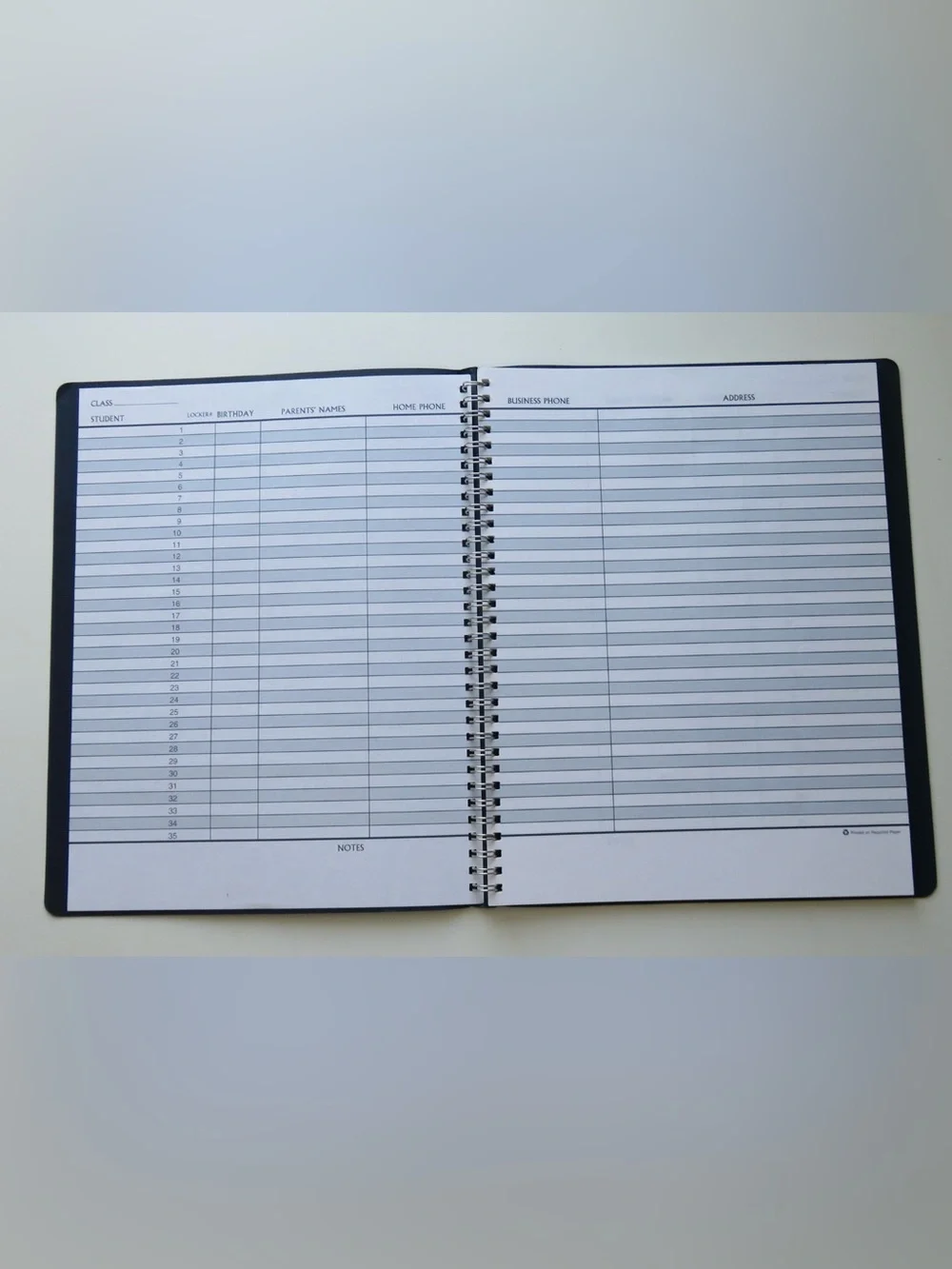 Teacher Class Record planner